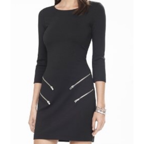 Express Black Double Zip Sheath Dress Medium - Picture 1 of 10